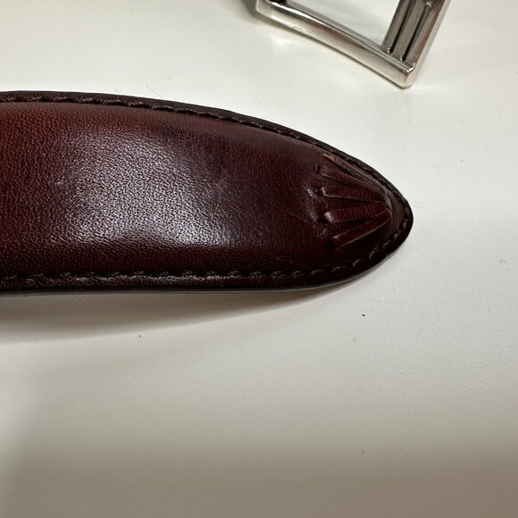Brighton Unisex Size 32 Burgundy Leather Belt - Picture 6 of 11